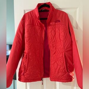 The North Face Red Quilted Botanical Puffer Jacket Size XL Excellent Condition!